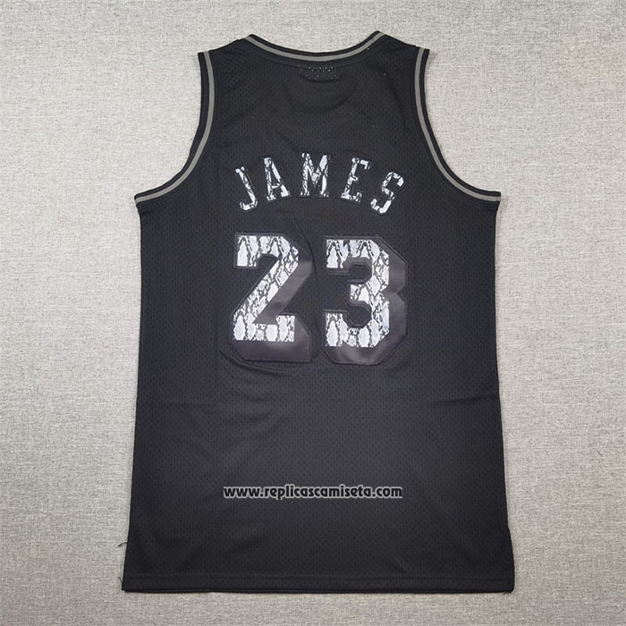 Camiseta Los Angeles Lakers LeBron James #23 Swingman Mitchell & Ness 2018-19 Negro